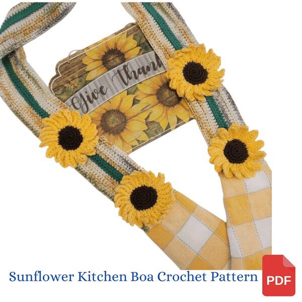 Sunflower Kitchen Boa Crochet Pattern - My Fingers Fly
