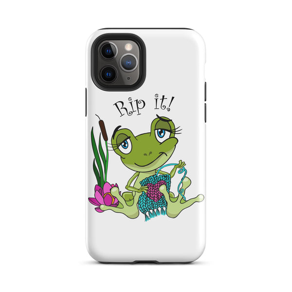 Tough Case for iPhone®, Rip It! Frog iPhone Case - My Fingers Fly