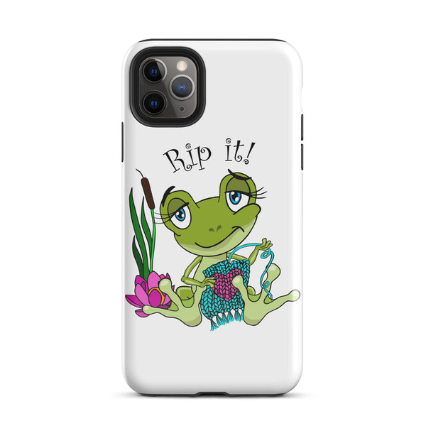 Tough Case for iPhone®, Rip It! Frog iPhone Case - My Fingers Fly