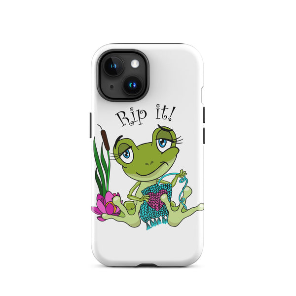 Tough Case for iPhone®, Rip It! Frog iPhone Case - My Fingers Fly