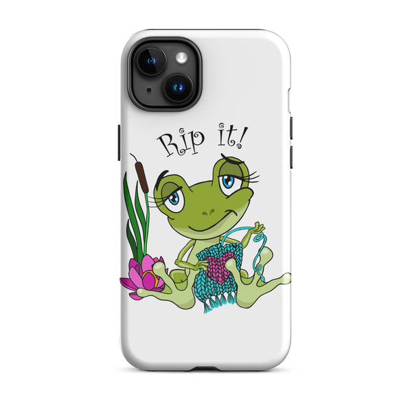Tough Case for iPhone®, Rip It! Frog iPhone Case - My Fingers Fly