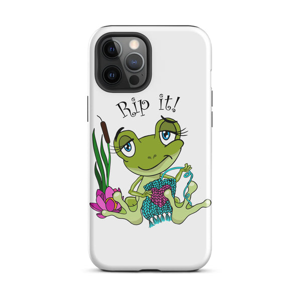 Tough Case for iPhone®, Rip It! Frog iPhone Case - My Fingers Fly
