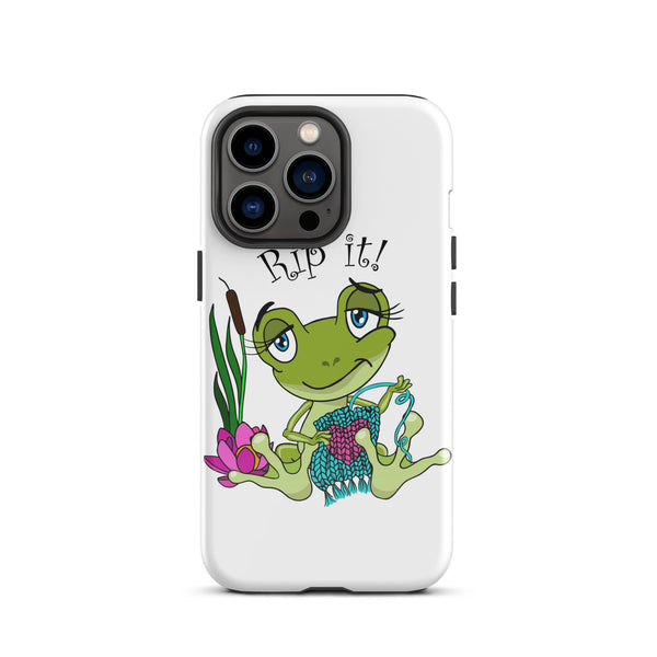 Tough Case for iPhone®, Rip It! Frog iPhone Case - My Fingers Fly