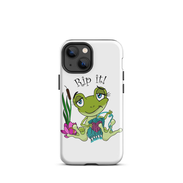 Tough Case for iPhone®, Rip It! Frog iPhone Case - My Fingers Fly