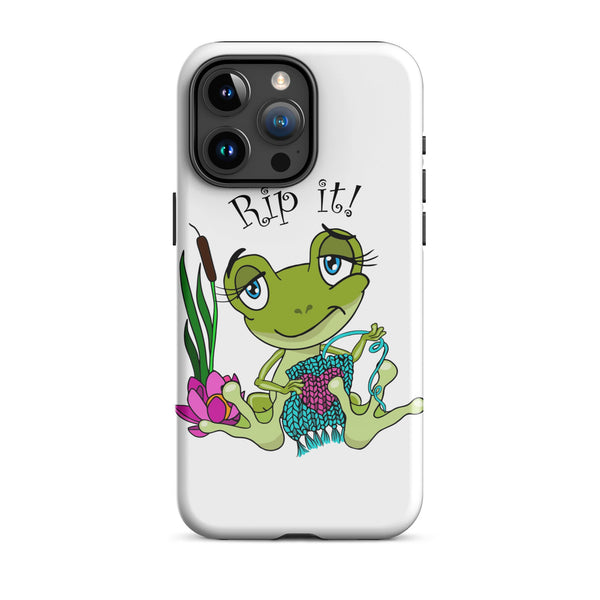 Tough Case for iPhone®, Rip It! Frog iPhone Case - My Fingers Fly