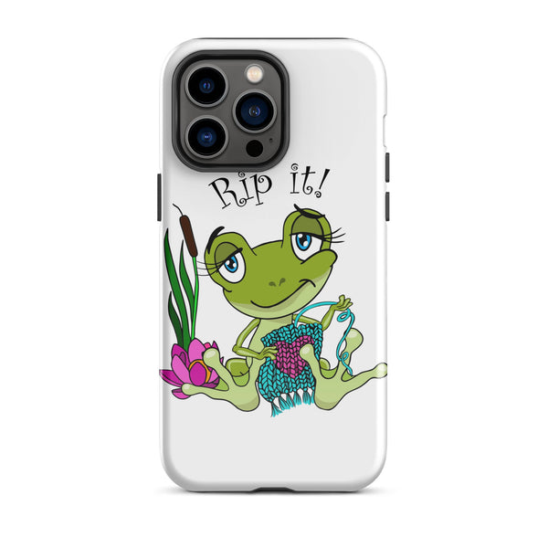 Tough Case for iPhone®, Rip It! Frog iPhone Case - My Fingers Fly