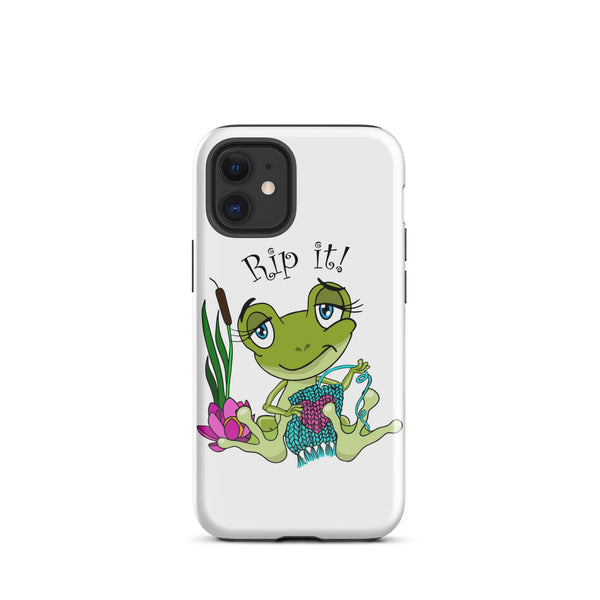 Tough Case for iPhone®, Rip It! Frog iPhone Case - My Fingers Fly