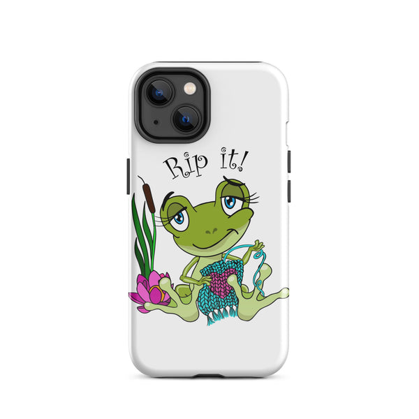 Tough Case for iPhone®, Rip It! Frog iPhone Case - My Fingers Fly