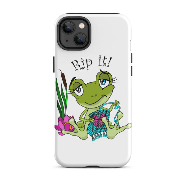 Tough Case for iPhone®, Rip It! Frog iPhone Case - My Fingers Fly