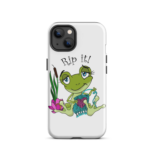 Tough Case for iPhone®, Rip It! Frog iPhone Case - My Fingers Fly