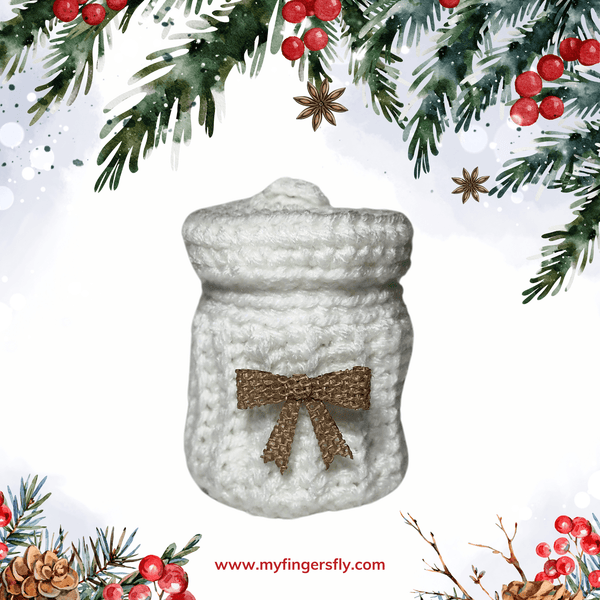 Trash Can Ornament, Handmade Crochet - My Fingers Fly