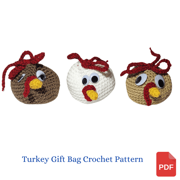 Turkey Gift Bag Crochet Pattern - My Fingers Fly