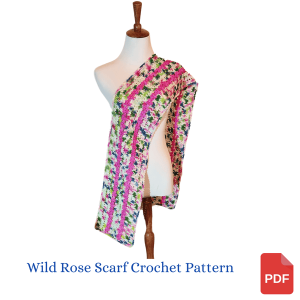Wild Rose Scarf (or Shawl) Crochet Pattern - My Fingers Fly