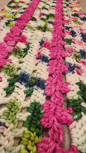 Wild Rose Scarf (or Shawl) Crochet Pattern