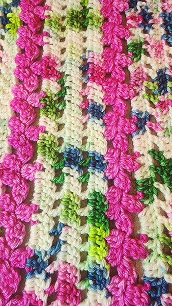 Wild Rose Scarf (or Shawl) Crochet Pattern