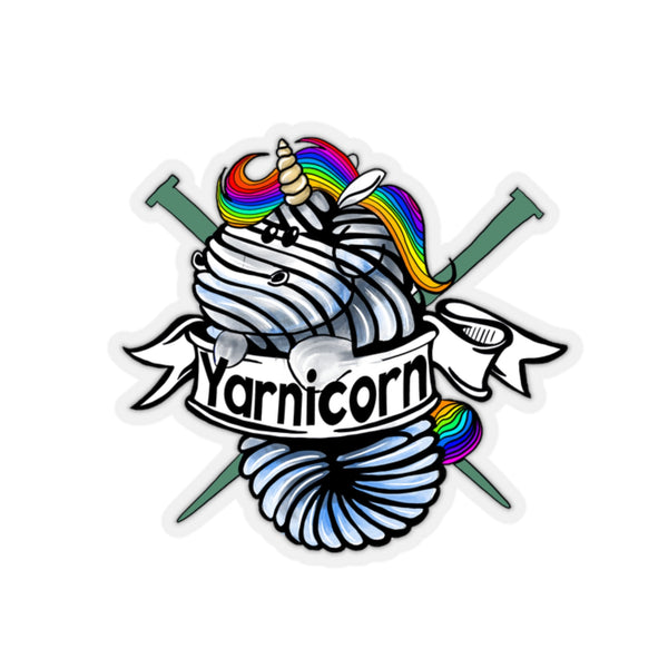 Yarnicorn Kiss - Cut Stickers - My Fingers Fly