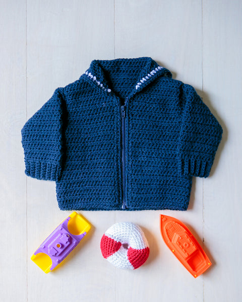 Baby Sailor Crackerjack Sweater & Lifesaver Rattle Crochet Pattern, Instant PDF Download