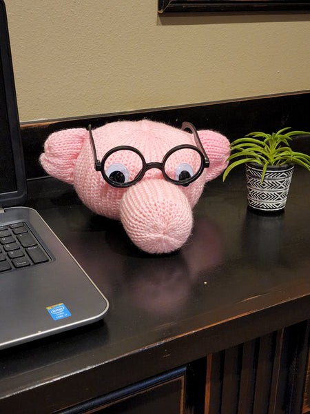 Pig Eyeglass Holder Pattern for Addi Knitting Machines