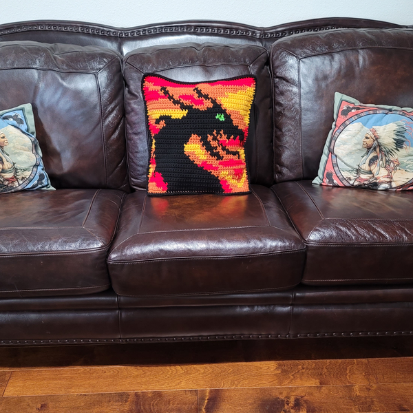 Dragon at Sunset Pillow Sham Crochet Pattern
