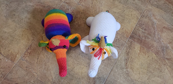 Elicorn (Uniphant) Plushie Crochet Pattern