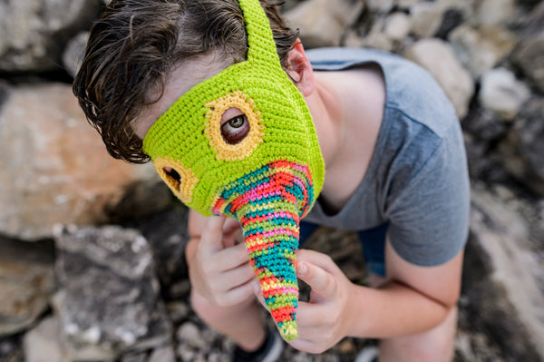 Colorful Plague Mask Crochet Pattern for Halloween