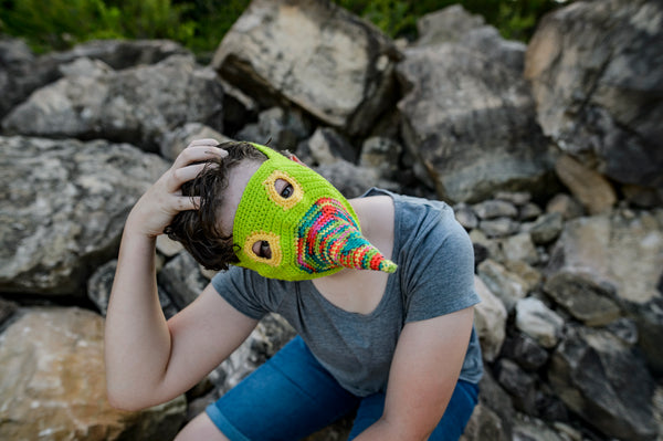 Colorful Plague Mask Crochet Pattern for Halloween