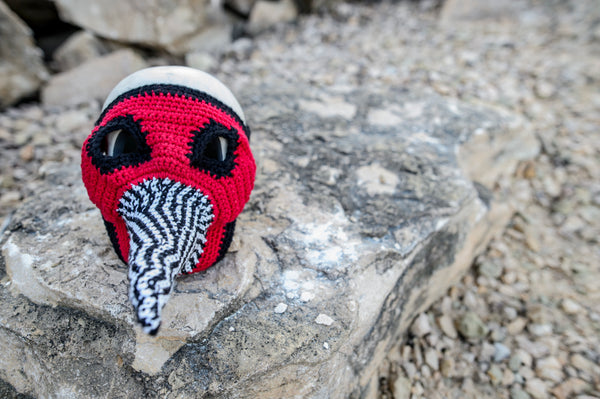 Electric Waves Plague Mask Crochet Pattern for Halloween
