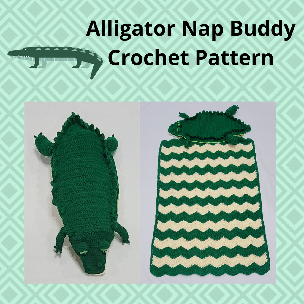 Crochet Pattern Amigurumi Alligator Nap Buddy Toddler Blanket