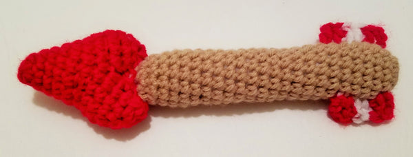 Cupid's Arrow Baby Rattle Crochet Pattern