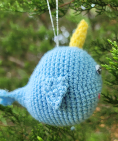 Crochet Pattern Narwhal Ornament