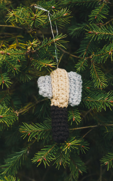 Axe Christmas Tree Ornament Crochet Patterns - Lumberjack Axe, Pulaski Axe, Tomahawk