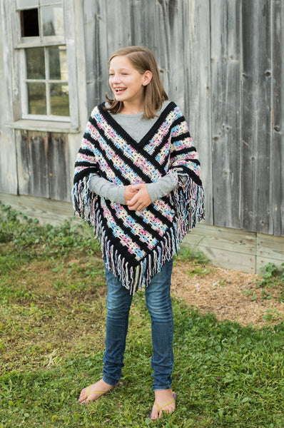 Crochet Covers for Tweens and Teens Crochet Pattern - Layla Vest, Sugar Skull Poncho, Snowflake Poncho, and Eiffel Tower Sweater Patterns