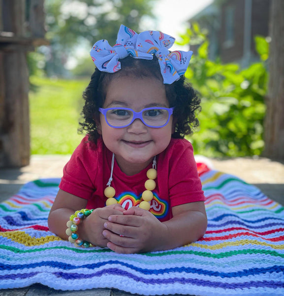 Crochet Pattern Rainbow Nap Buddy, Rainbow Toddler Blanket and Pillow, Back to School Crochet