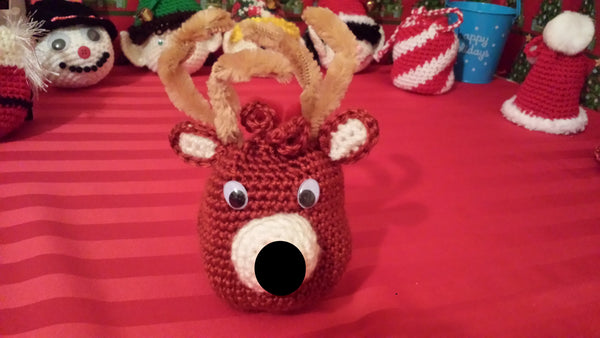 Reindeer Goody Bag Crochet Pattern in PDF Format