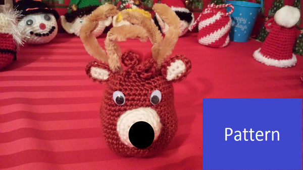 Reindeer Goody Bag Crochet Pattern in PDF Format