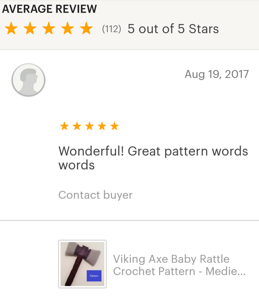 Viking/Medieval Baby Axe Rattle Crochet Pattern