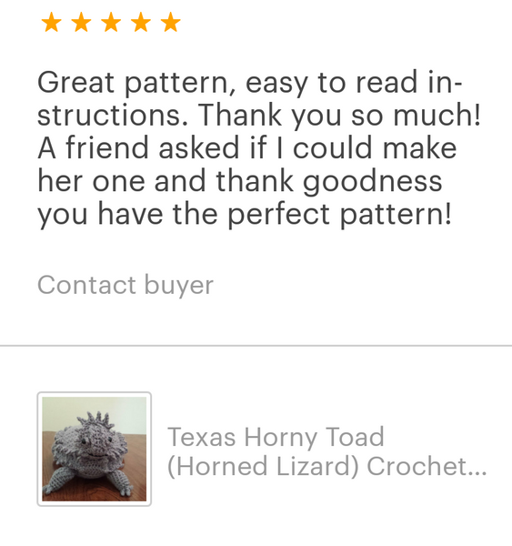 Horny Toad Plush Toy (Texas Horned Lizard) Crochet Pattern