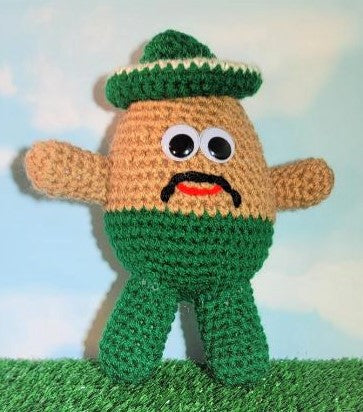 Egg Character Plush Toy Crochet Pattern - Mr. Eggerton, Senor Cascarone, Devlin Hardboil