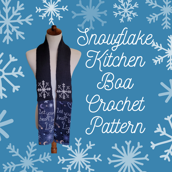 Snowflake Kitchen Boa Crochet Pattern in Tunisian Stitch