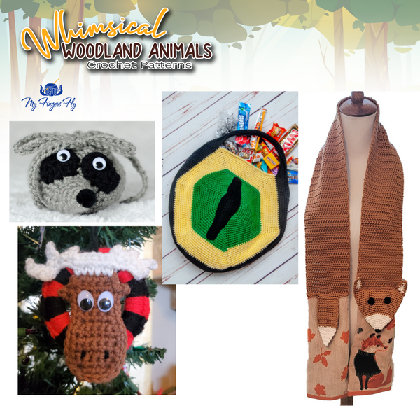 Crochet Pattern Ebook, Whimsical Woodland Animals - 16 Crochet Patterns