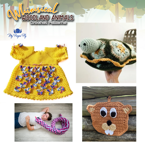 Crochet Pattern Ebook, Whimsical Woodland Animals - 16 Crochet Patterns