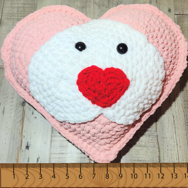 Lion Heart Pillow Crochet Pattern