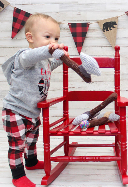 Battle Axe Baby Rattle Crochet Pattern - Single or Double Blade