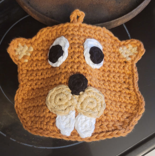 Beaver Potholder Crochet Pattern