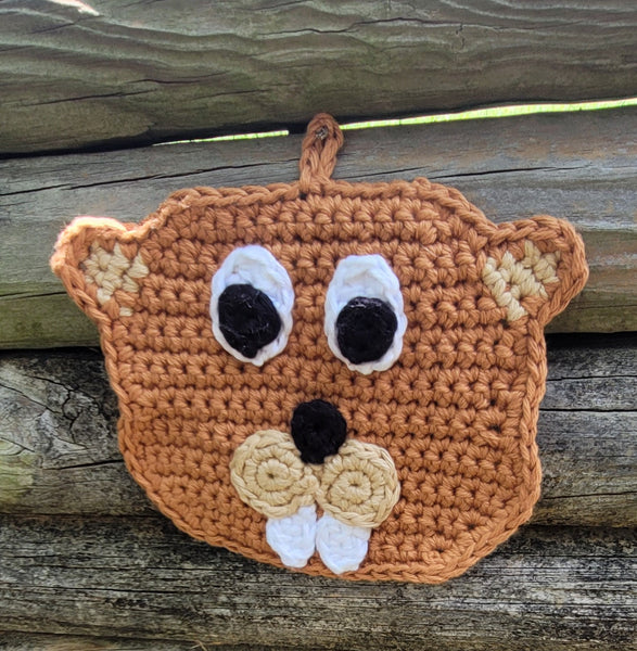 Beaver Potholder Crochet Pattern