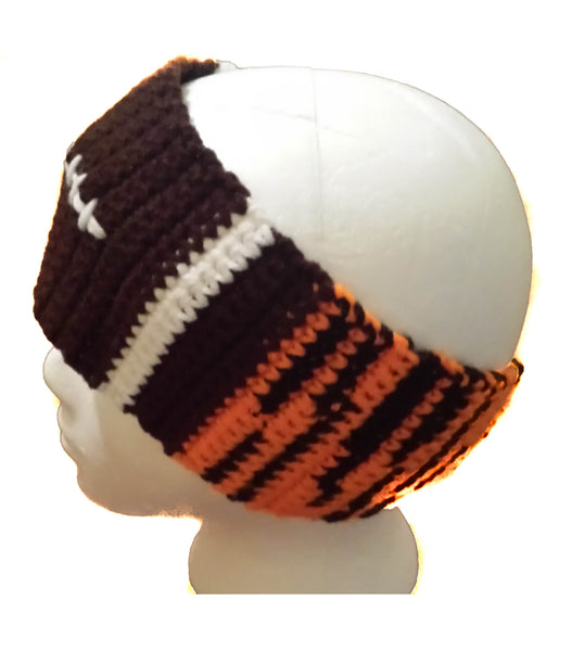Tiger Football Earwarmer Crochet Pattern