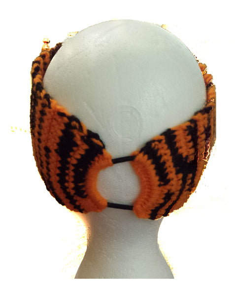 Tiger Football Earwarmer Crochet Pattern