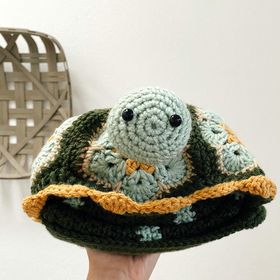 Benjamin the Turtle Nap Buddy Crochet Pattern - Turtle Toddler Blanket Crochet Pattern