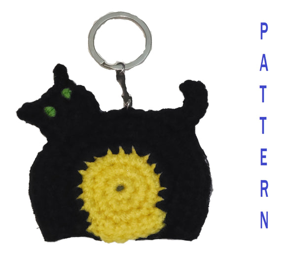 Black Cat Jewelry & Keychain Crochet Pattern