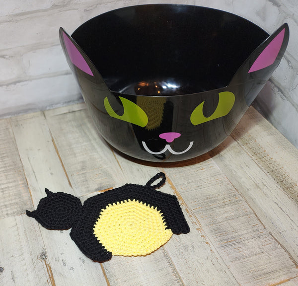Black Cat Potholder Crochet Pattern